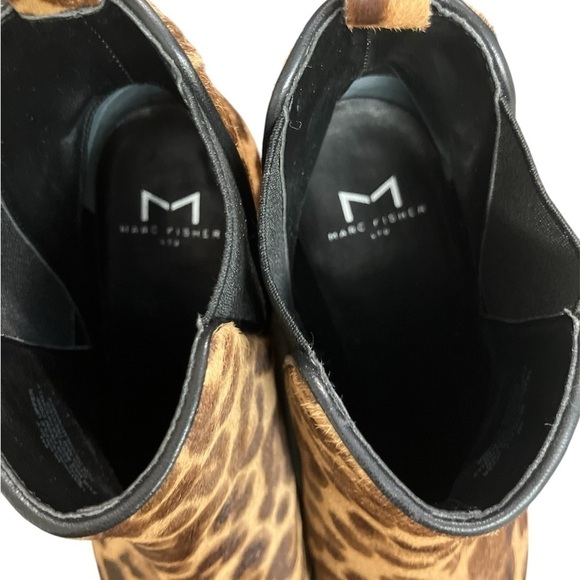 Marc Fisher Mlyalely Leopard Calf Hair Pointed Toe Chelsea Boot Pull On Size 6 M - Picture 11 of 12